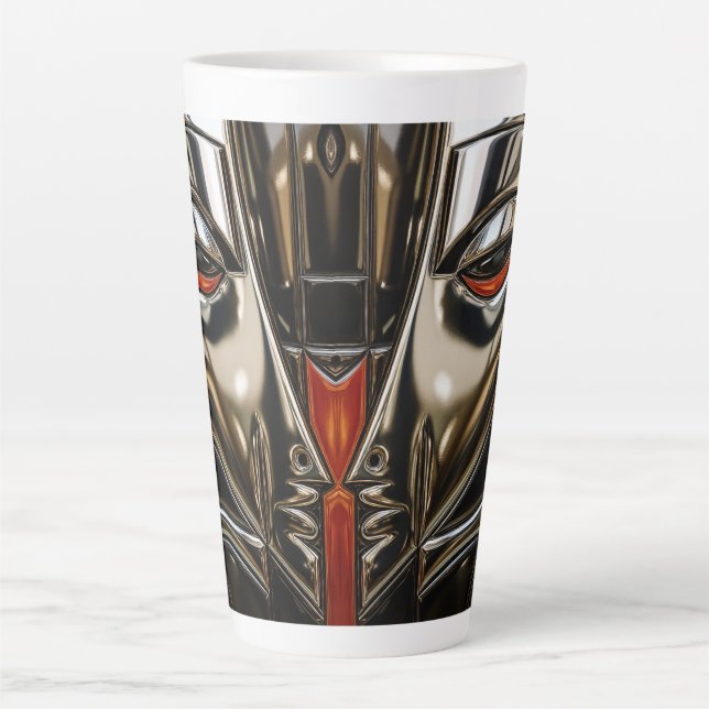 Caneca De Café Latte Arte de Perfil em Bronze (Frente)
