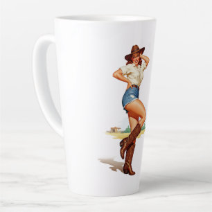 Caneca De Café Latte Arte de Pin-up da Revolta