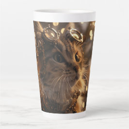 Caneca De Café Latte Arte Digital Do Gelado De Kitten