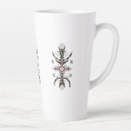 Caneca De Café Latte Arte do Símbolo Tifinagh Amazigh – camisola Berber