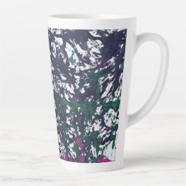 Caneca De Café Latte Arte em Mármore Roxo, Verde e Rosa