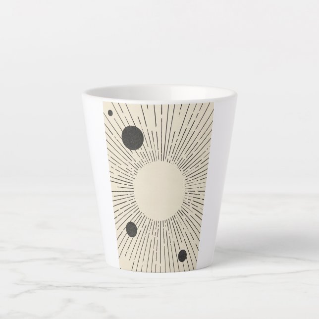 Caneca De Café Latte Arte Espacial Retro (Frente)