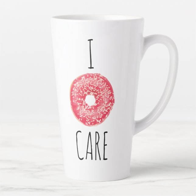 Caneca De Café Latte Arte Eu Não Me Importo (Direita)