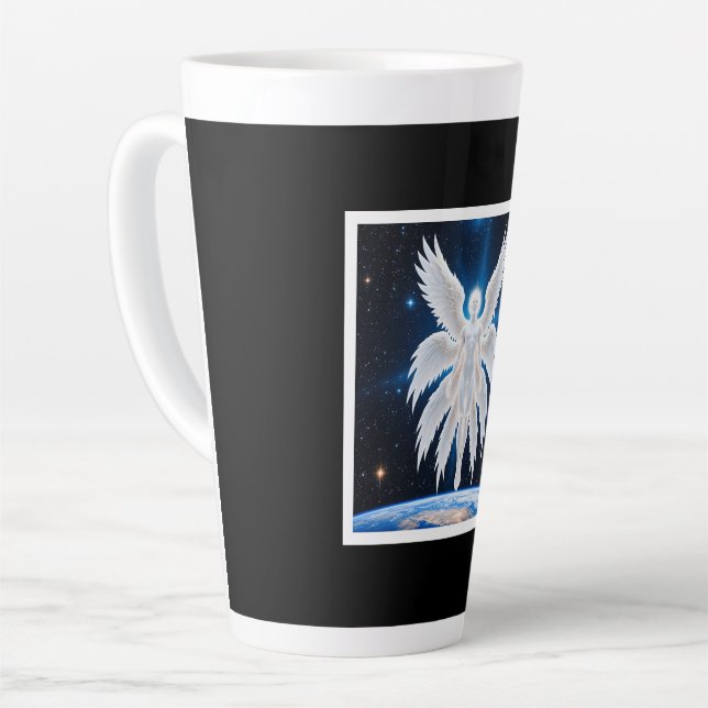 Caneca De Café Latte Arte Fantasia de Guardião Celestial (Ângulo esquerdo)