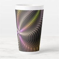 Arte Fractal 3D Colorida abstrato brilhante