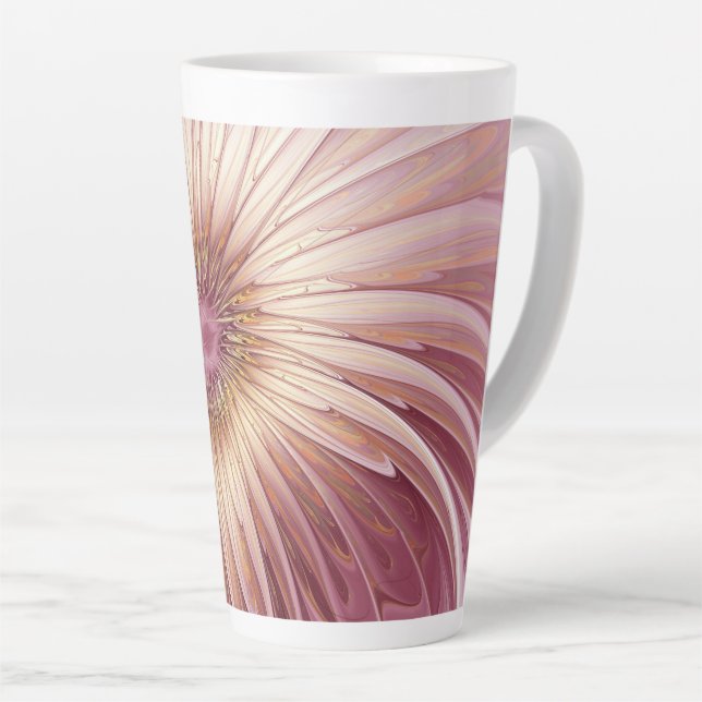Caneca De Café Latte Arte frontal e tonalidades de abstrato (Ângulo direito)