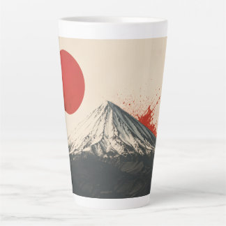 Caneca De Café Latte Arte Minimalista de Parede do Monte Damavand – Sol
