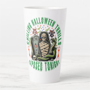 Caneca De Café Latte Arte Múmia de Halloween Spooky para Decoração Fest