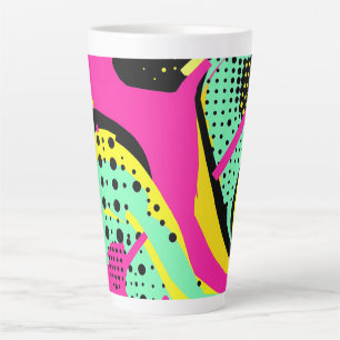 Caneca De Café Latte Arte Pop Vibrante 