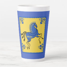 Caneca De Café Latte Arte popular tradicional da Ucrânia