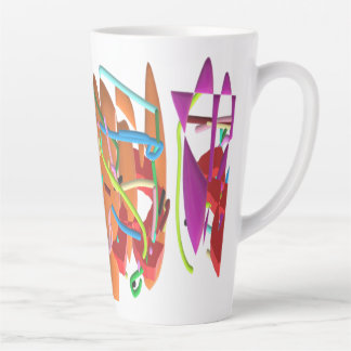 Caneca De Café Latte Arte regular patenteia formas modernas entrelaçada