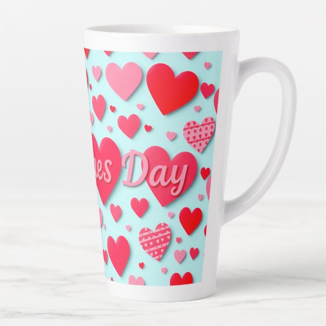 Caneca De Café Latte arte romântica (Direita)