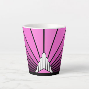 Caneca De Café Latte Arte: Sol rosa latte mug
