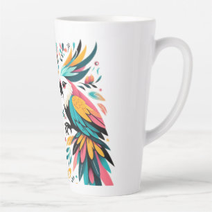 Caneca De Café Latte Arte tropical Colorida