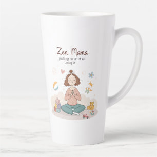Caneca De Café Latte Arte Zen Mãe Calma Maternidade