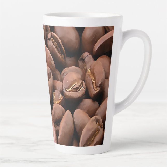 Caneca De Café Latte Artistic Roasted Coffee Beans (Direita)