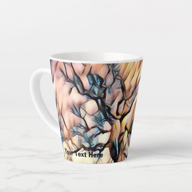 Caneca De Café Latte Árvore da Tempestade (Ângulo esquerdo)