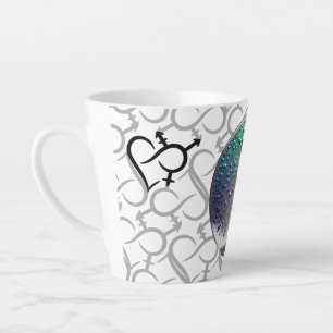 Caneca De Café Latte Árvore de esfera de PRIDE de Prata vibrante