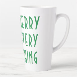 Caneca De Café Latte Árvore de Férias da Feliz Moderna