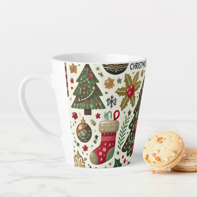 Caneca De Café Latte Árvore de Natal (In Situ)