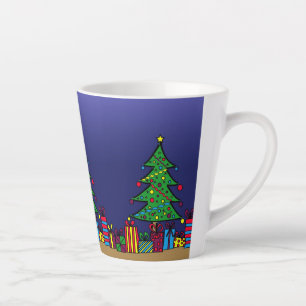 Caneca De Café Latte árvore de Natal