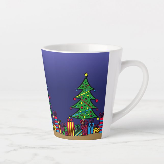 Caneca De Café Latte árvore de Natal (Direita)