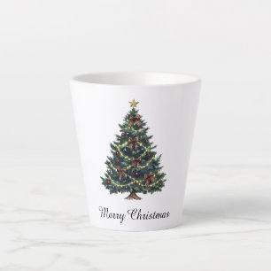 Caneca De Café Latte Árvore de Natal Country