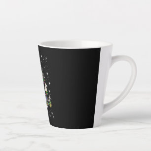 Caneca De Café Latte Árvore De Natal De rouco Coberta Por Lâmpada De Lâ