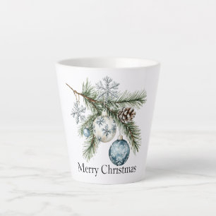 Caneca De Café Latte Árvore de Natal Pinheiro Floco de Neve Ornamentos 