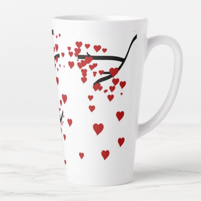 Caneca De Café Latte Árvore do Coração (Direita)