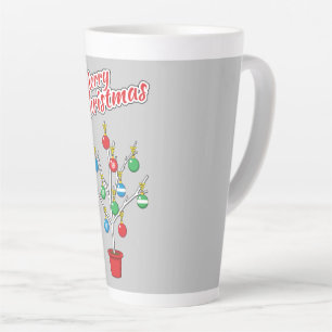 Caneca De Café Latte Árvore do Ramal de Natal - Feliz Natal