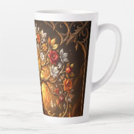 Caneca De Café Latte Árvore Enluarada de Eternidade Embrenhada