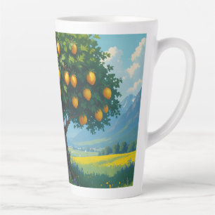 Caneca De Café Latte Árvore Limão