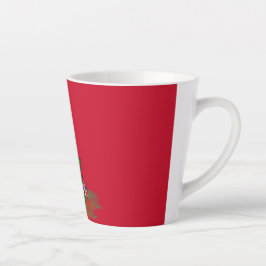 Caneca De Café Latte Árvore Natal 2021 - Lata Vermelha