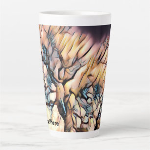 Caneca De Café Latte Árvore Tempestuosa