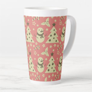 Caneca De Café Latte Árvores de Natal holandesas