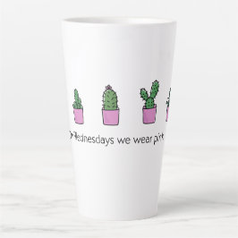 Caneca De Café Latte Às quartas-feiras Vestimos Rosa
