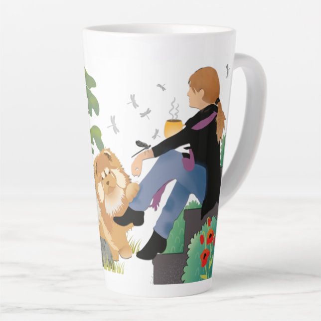 CANECA DE CAFÉ LATTE ÀS VEZES SENTO-ME E PENSO: (Ângulo direito)