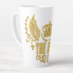 Caneca De Café Latte Asas Douradas Coroam Os Melhores