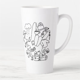 Caneca De Café Latte ASL ILY Thanks – Autumn Vibes 