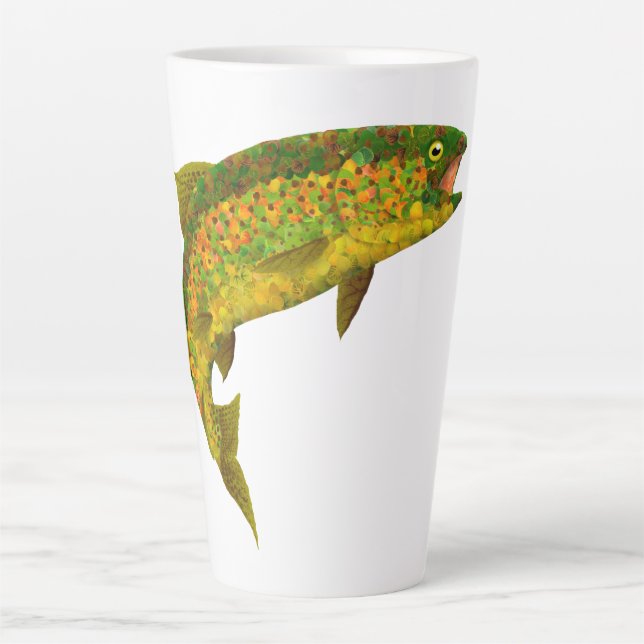 Caneca De Café Latte Aspen Arco-Íris Folha 3 (Frente)