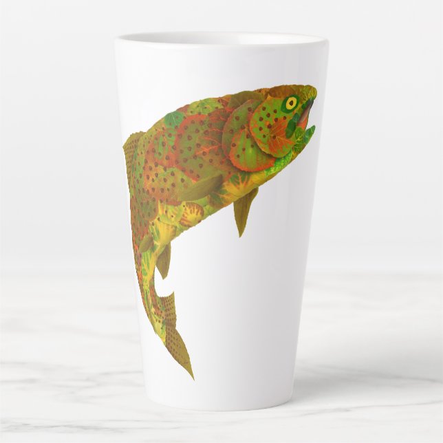 Caneca De Café Latte Aspen Arco-Íris Folha 6 (Frente)