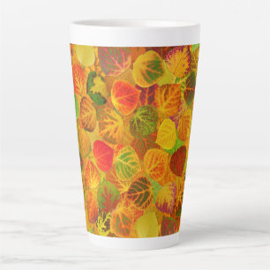 Caneca De Café Latte Aspen Deixa a colagem de uma medalha sólida sem so
