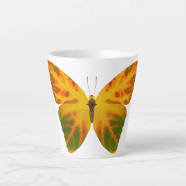 Caneca De Café Latte Aspen Leaf Butterfly 1
