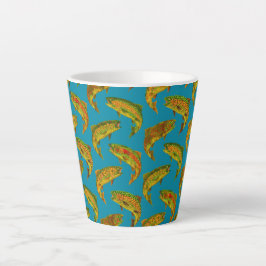 Caneca De Café Latte Aspen Leaf Rainbow Pattern Invisível 2018