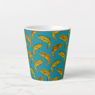 Caneca De Café Latte Aspen Leaf Rainbow Pattern Invisível 2018