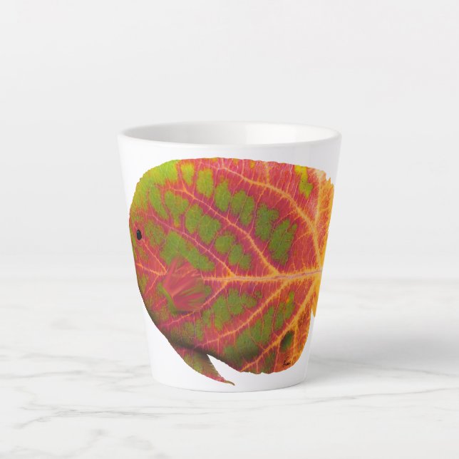 Caneca De Café Latte Aspen Peixe Tropical 1 (Frente)