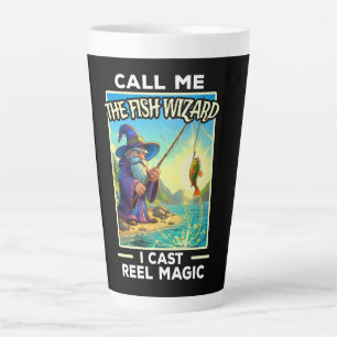 Caneca De Café Latte Assistente de pesca Whimsic