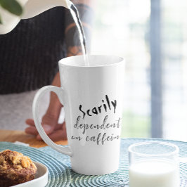 Caneca De Café Latte Assustadoramente Dependente Do Café Halloween