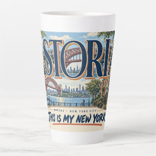 Caneca De Café Latte Astoria Queens Cidade de Nova York